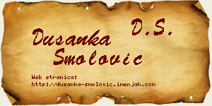 Dušanka Smolović vizit kartica